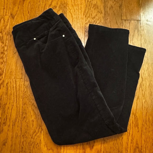 Ruby Rd. | Women’s Petite Black Pull-On Straight Leg Corduroy Pants Size 12P - Picture 2 of 8
